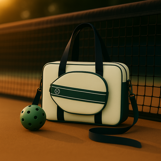 Baseline Bag Retro Cream & Green Pickleball Court Tote